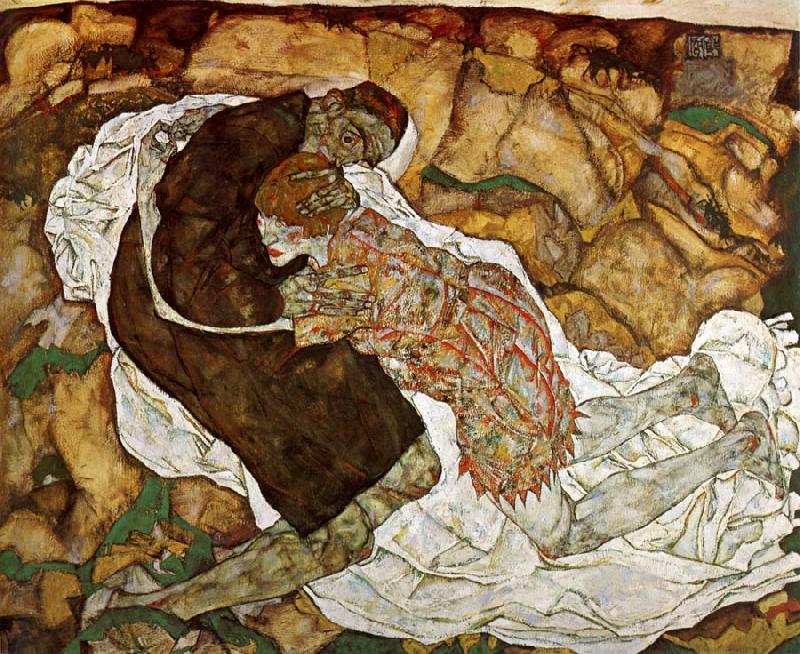 Egon Schiele Death and Girl Norge oil painting art